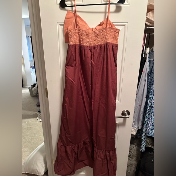 Hutch Peach and Rust Midi Dress - Picture 5 of 6